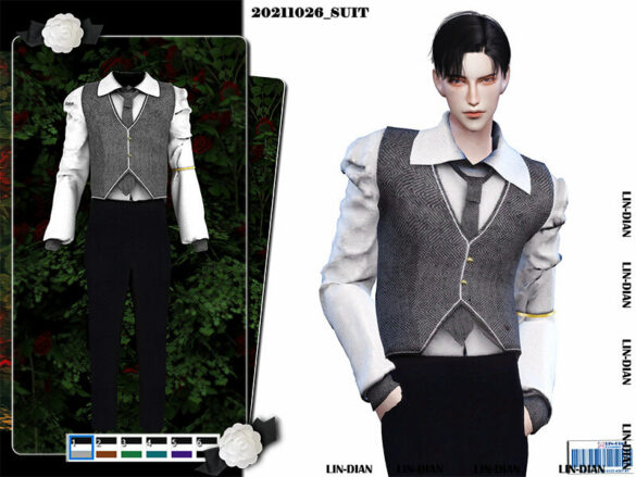 Sims 4 Men’s suits and vests by LIN_DIAN TSR