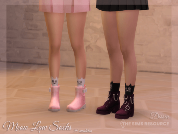 Sims 4 meow low socks