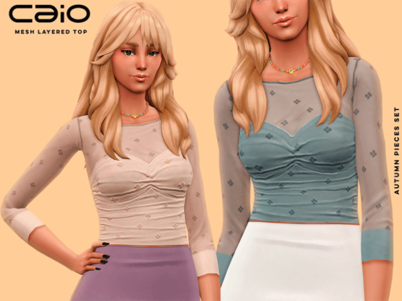 Sims 4 Mesh Layered Top