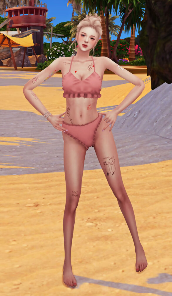 Sims 4 mini tattoo set