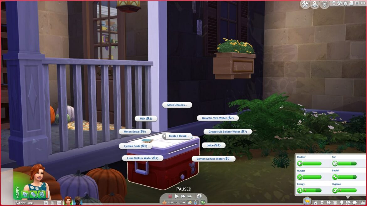 Sims 4 More Drinks from Cooler