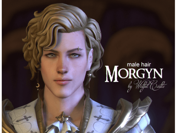 Sims 4 Morgyn (male hair) by Wistful Castle