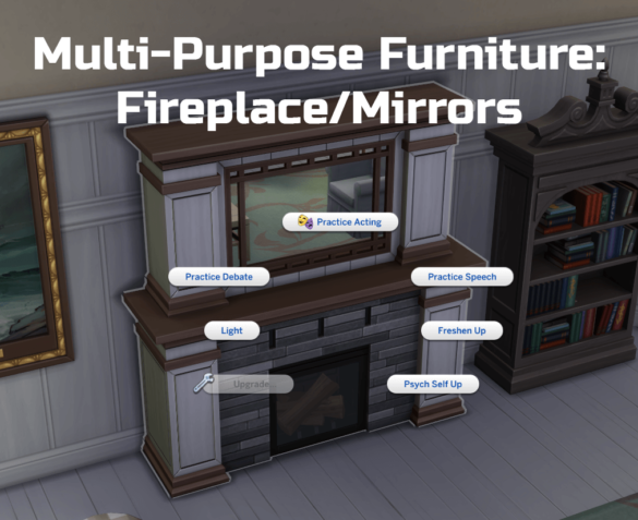 Sims 4 Multi-Purpose Furniture: Fireplace/Mirrors
