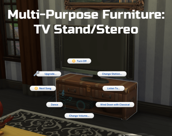 Sims 4 Multi-Purpose Furniture: TV Stand/Stereo
