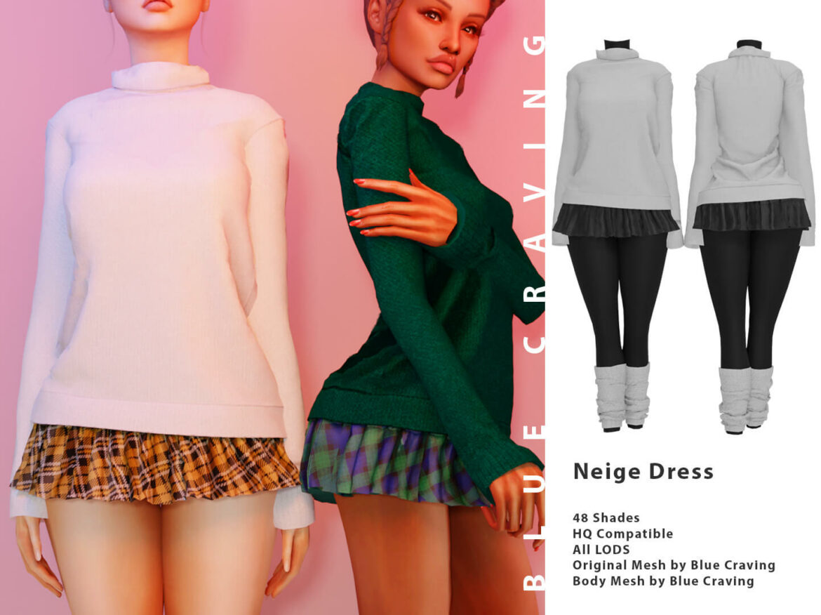 sims 4 neige dress download