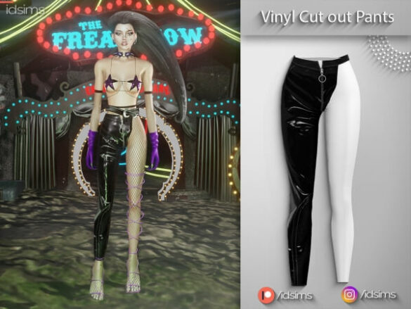 Sims 4 Ninyl Cut out Pants