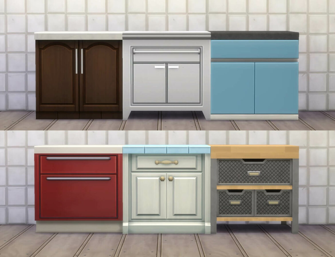 No Backsplash Counters Add-On Overrides - The Sims Game