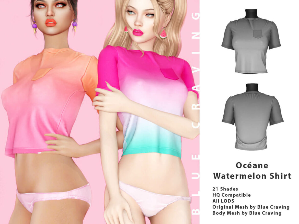 sims 4 oceane watermelon shirt