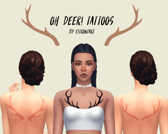 Sims 4 oh deer tattoos