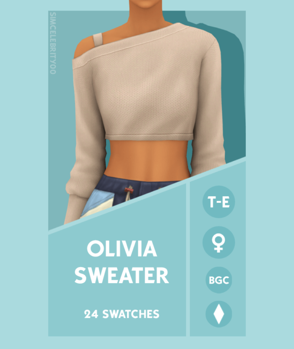 Sims 4 olivia sweater a casual knit sweater