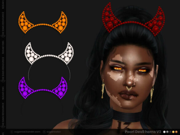 Sims 4 Pearl Horns V2 by sugar owl from TSR