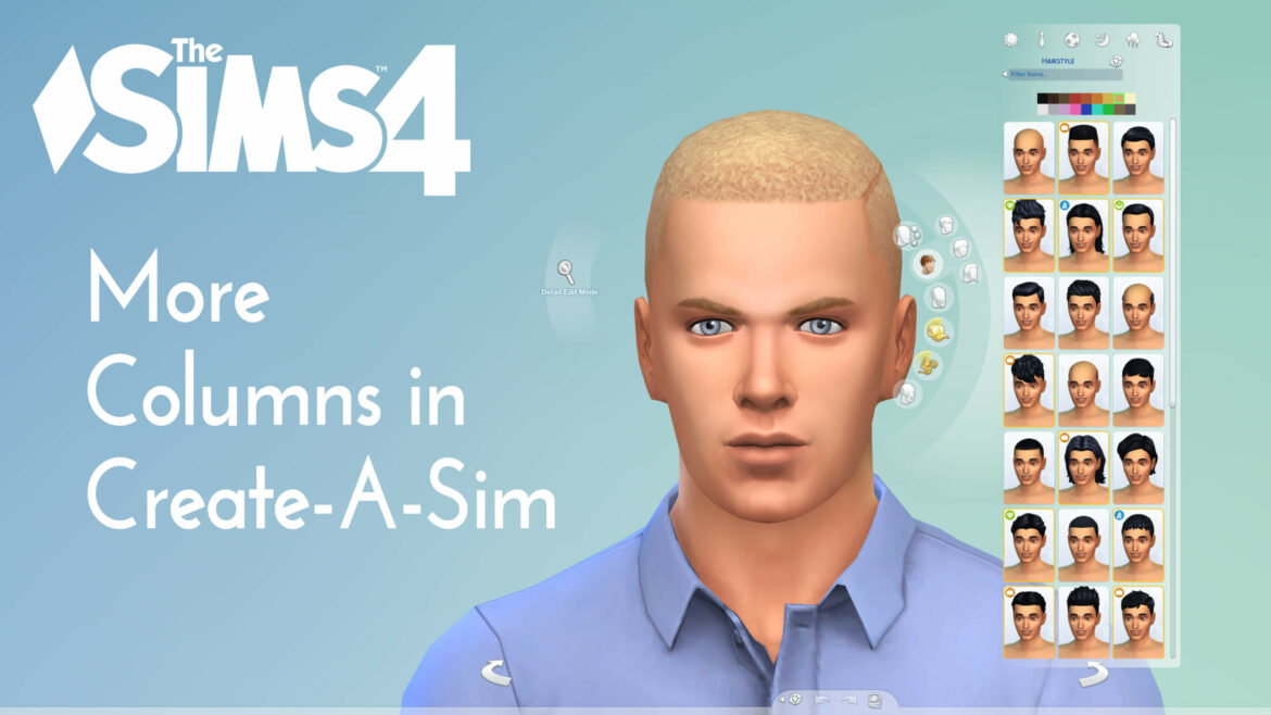 More Columns in CAS v1.9.1 Legacy Edition - The Sims Game