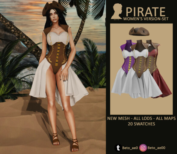 Sims 4 Pirate Women