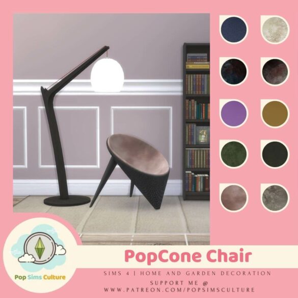 Sims 4 PopCone Chair Low Poly at PopSims Culture - The Sims Game