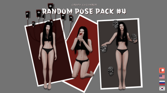 Sims 4 pose pack 4 random halloween pose
