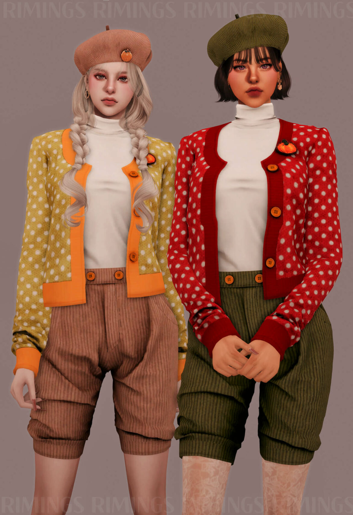 Sims 4 Pumpkin Outfit Set from Rimings