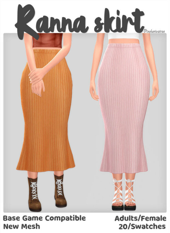 Sims 4 ranna skirt
