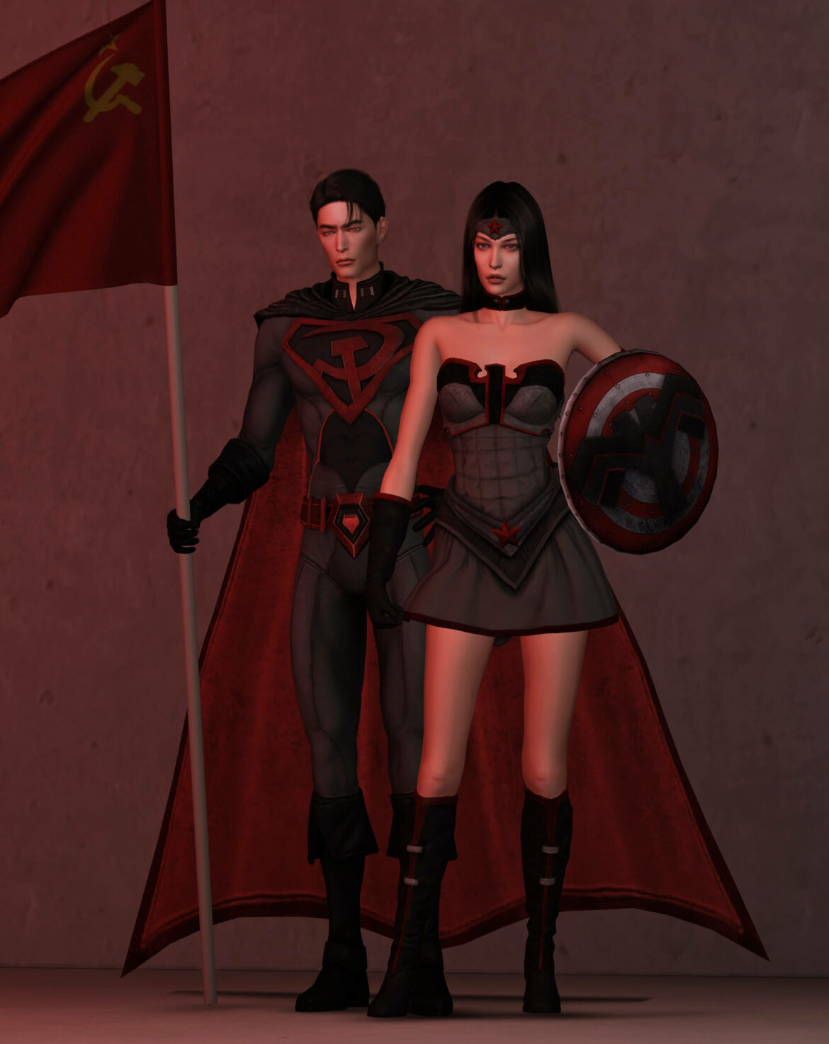 red son set new mesh 1 color for malefemale full