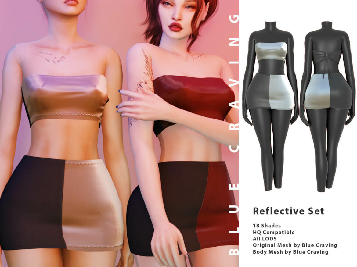 sims 4 reflective set