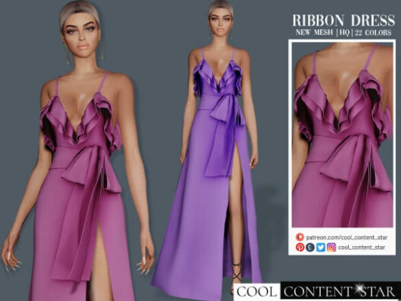 Sims 4 Ribbon Dress
