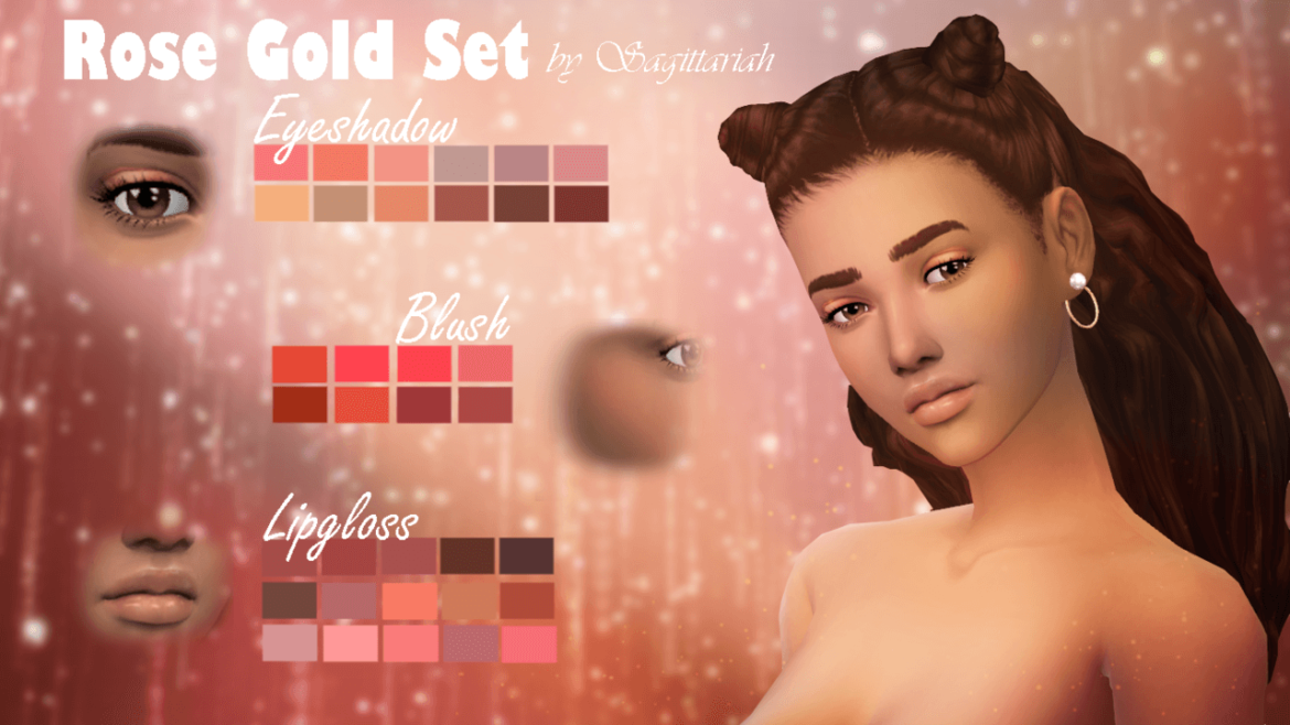 Sims 4 rose gold set download eyeshadow blush