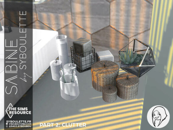 Sabine bathroom set Part 2 Clutter by Syboubou from