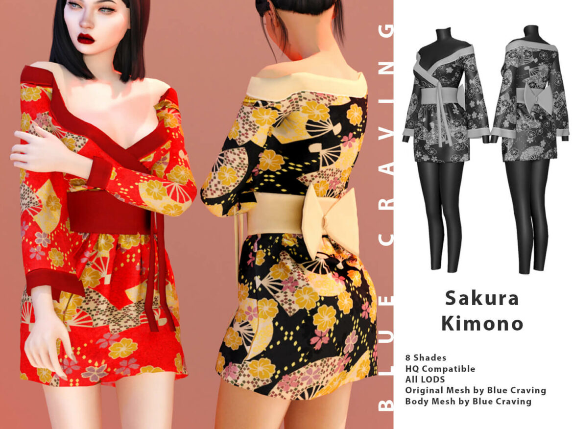 sims 4 sakura kimono download