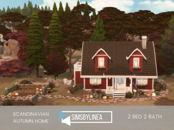 Sims 4 Scandinavian Autumn Home