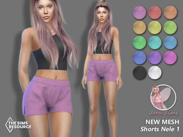 Sims 4 Shorts Nele 1 by Jaru Sims