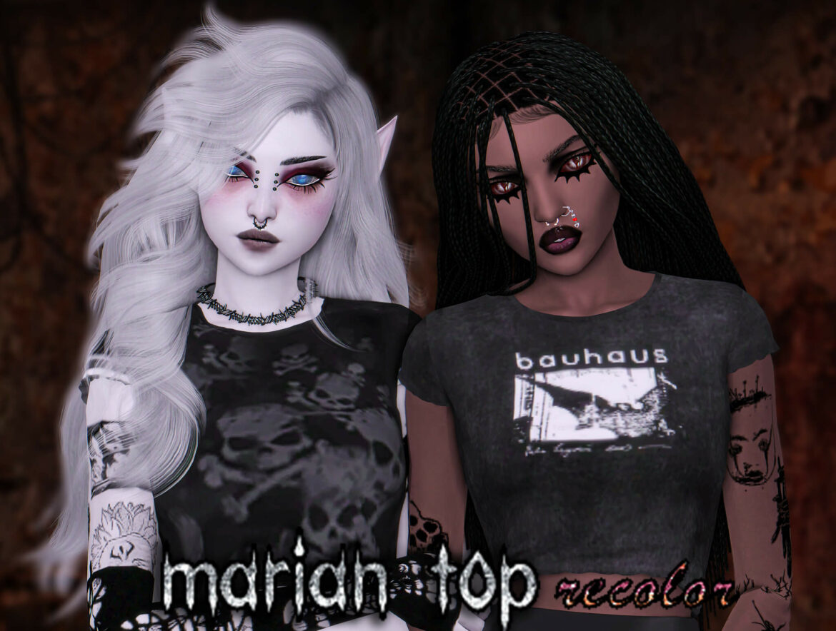 Sims 4 simblreen mini gift marian top