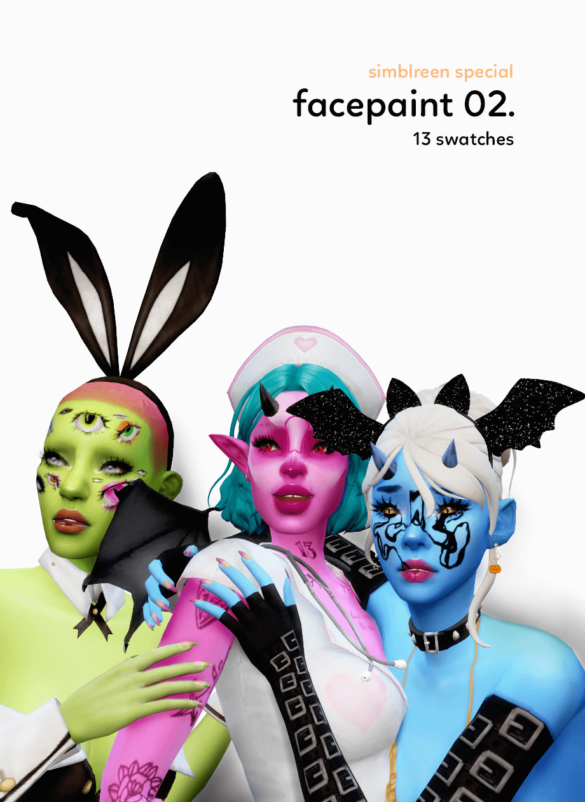 Sims 4 simblreen special facepaint dl mediafire alt