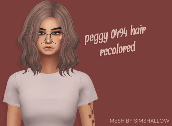 Sims 4 simshallow peggy 0494 hair recolored