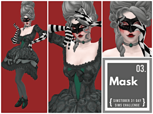 Sims 4 simstober day 03 mask face hair constance