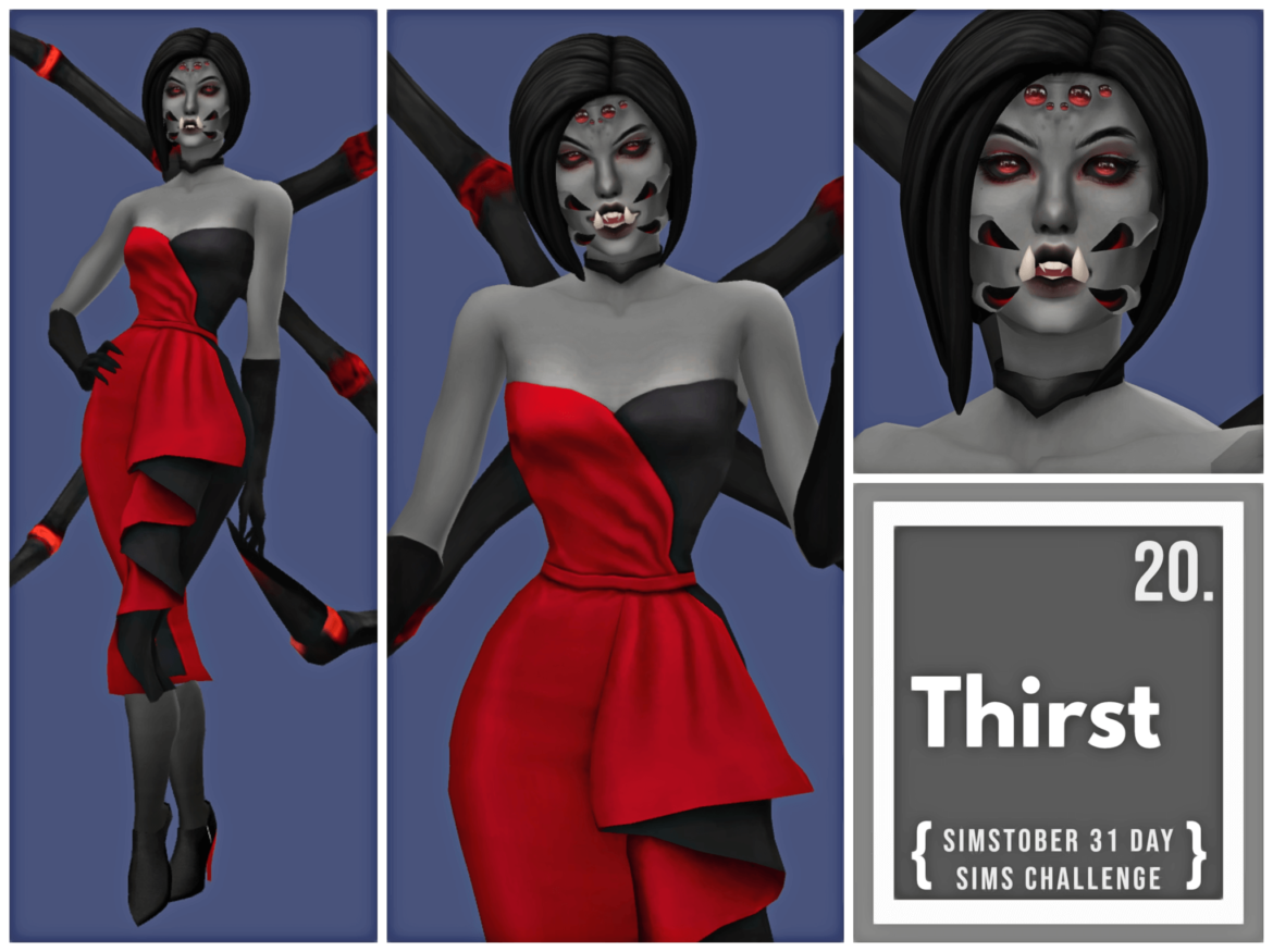 Sims 4 simstober day 20 thirst face hair