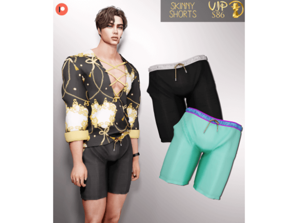 Sims 4 Skinny Shorts S86 by turksimmer