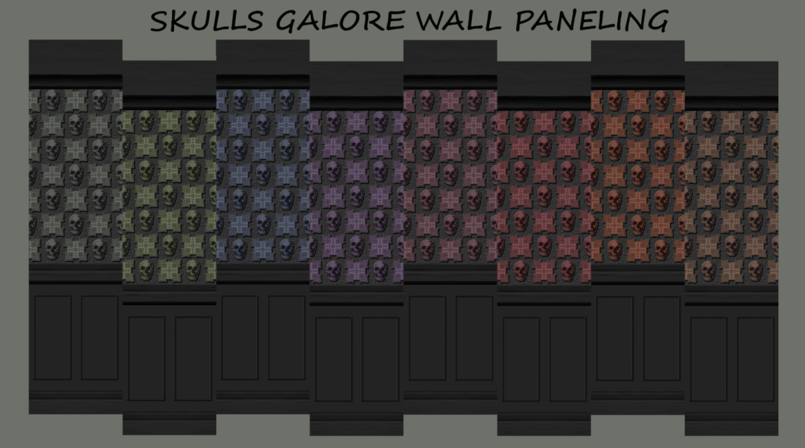 Sims 4 Skulls Galore Wall Paneling