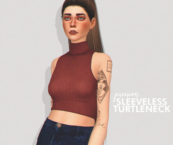Sims 4 sleeveless turtleneck