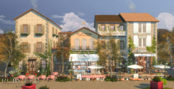 Sims 4 Small Town Market by Ruby Red