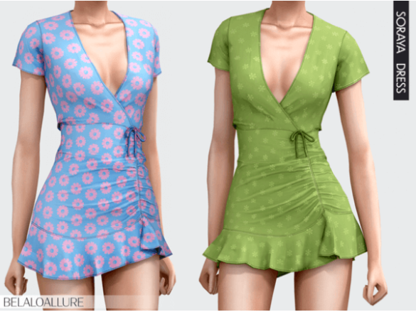 Sims 4 Soraya Dress by Belaloallure