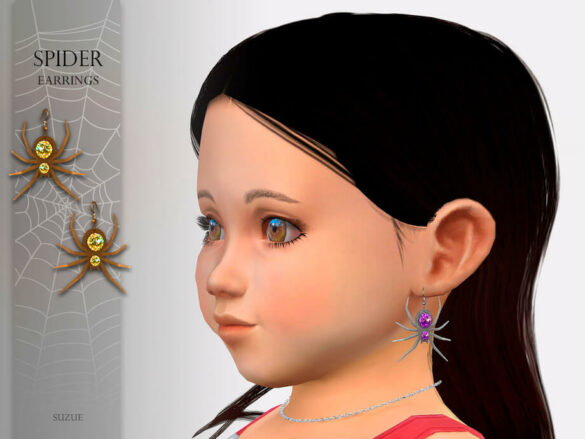 Sims 4 Spider Earrings Toddler by Suzue