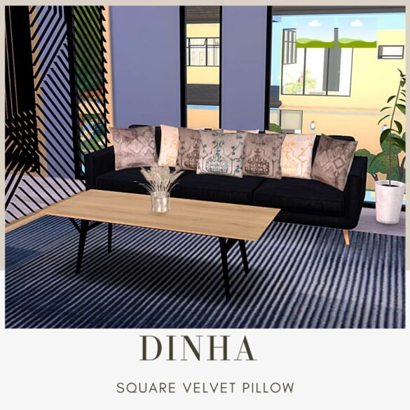 Sims 4 SQUARE VELVET PILLOW