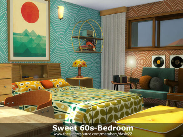 Sims 4 Sweet 60s-Bedroom by dasie2
