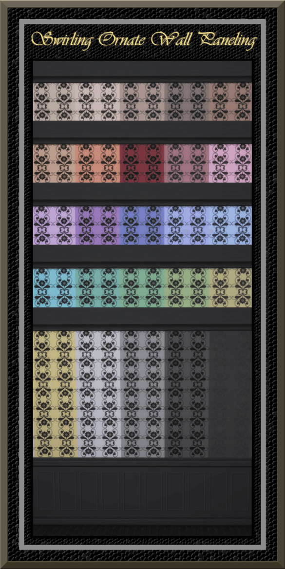 Sims 4 Swirling Ornate Paneling