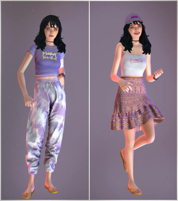 Sims 4 thats teenage dream lookbook look 1 top by