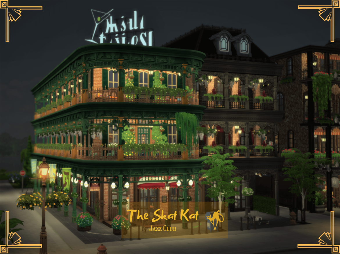 Sims 4 the skat kat jazz club i created this jazz club