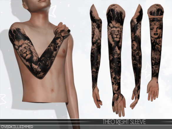 Sims 4 theo right sleeve