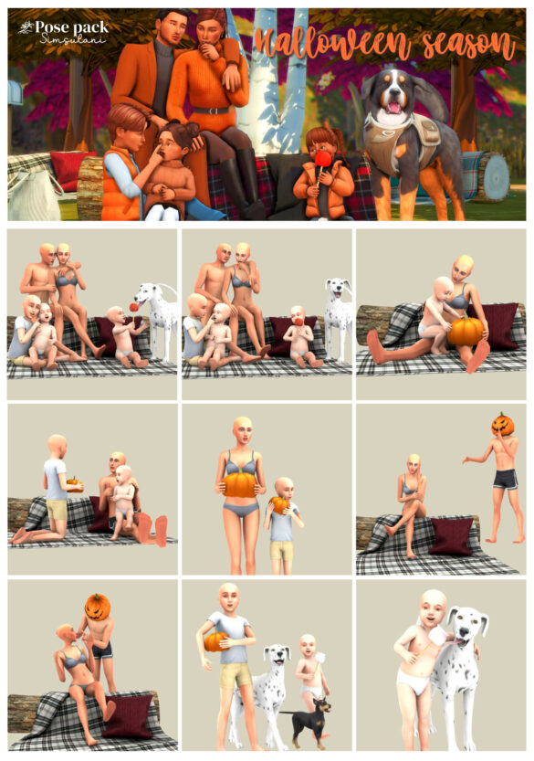 161 pose pack halloween season