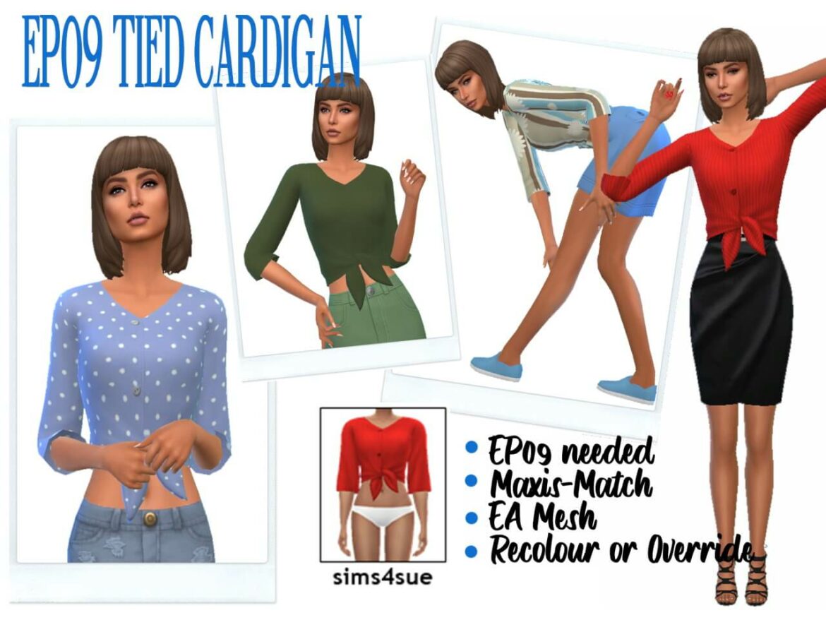 Sims 4 Tied Cardigan