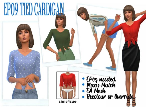 Sims 4 Tied Cardigan