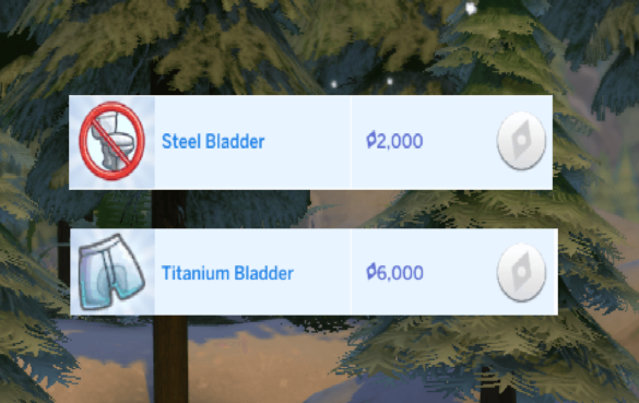 Sims 4 Titanium Bladder Reward Trait